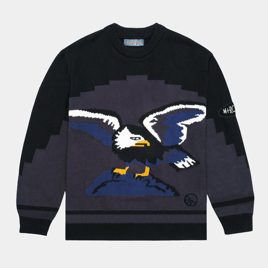 "EAGLE" INTARSIA KNITTED SWEATER