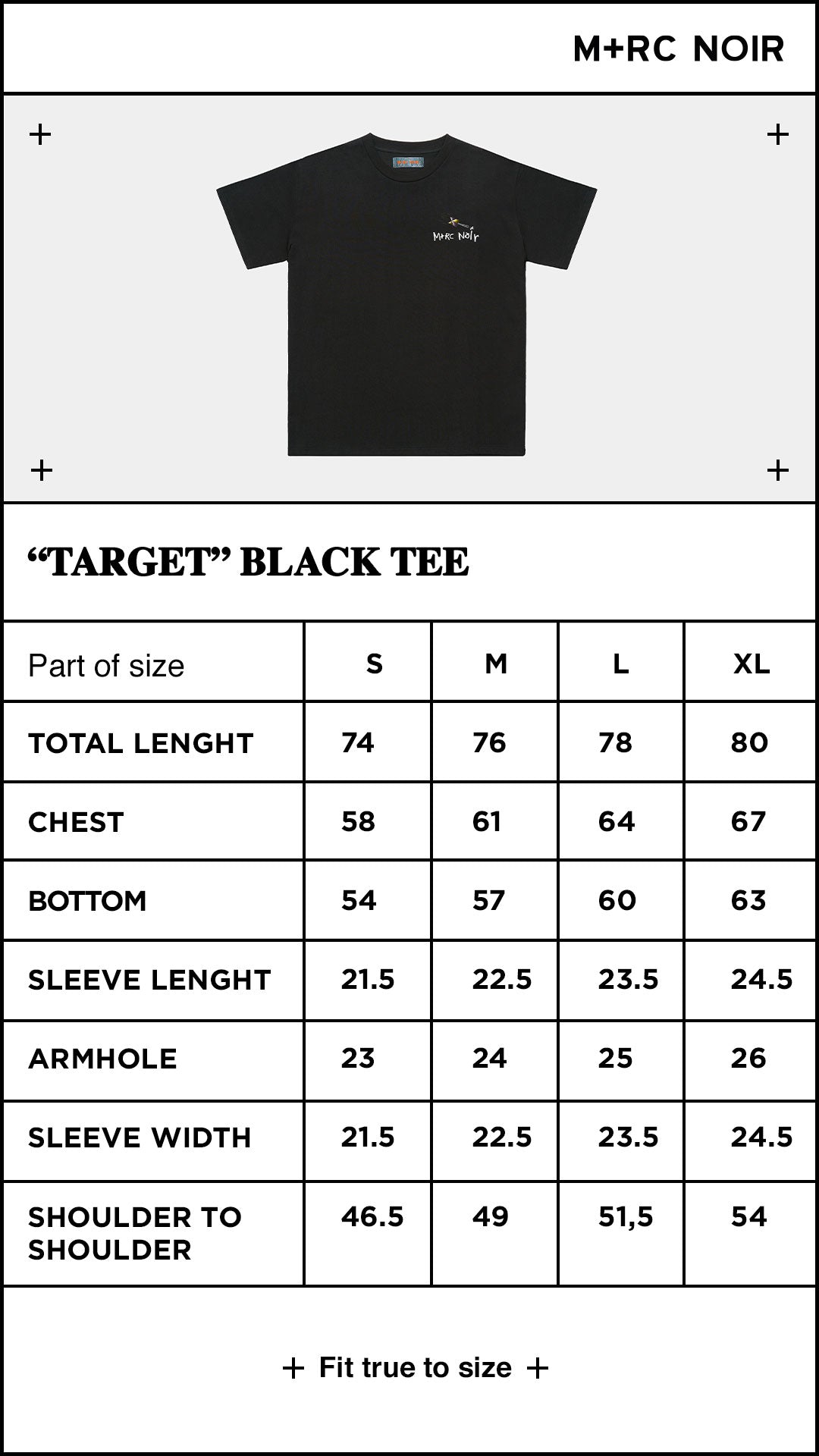 “Target” 300gms black tee