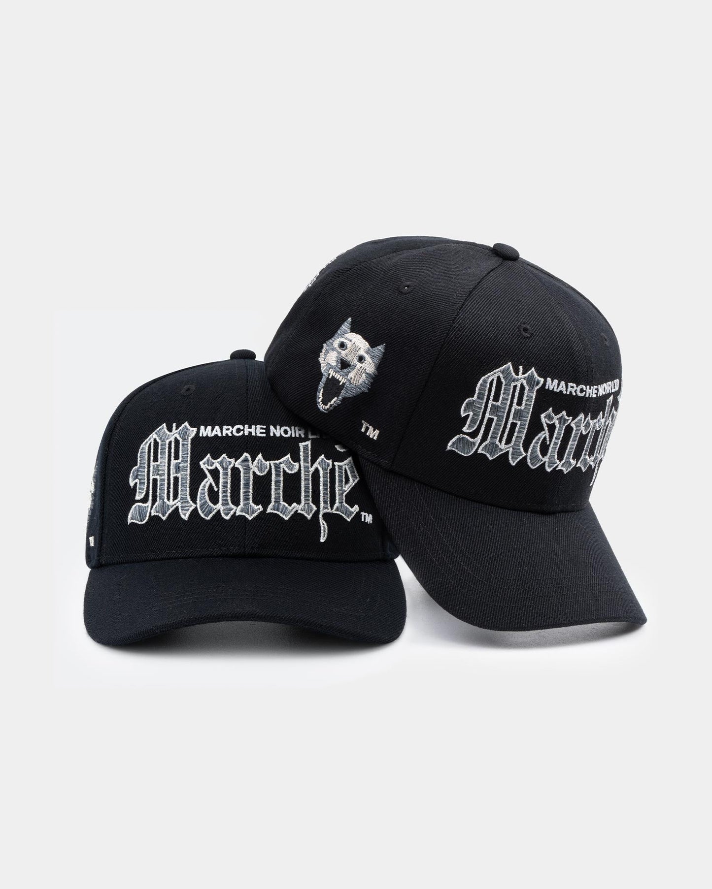 Black Nocturnal Wolf Italian Wool Hat