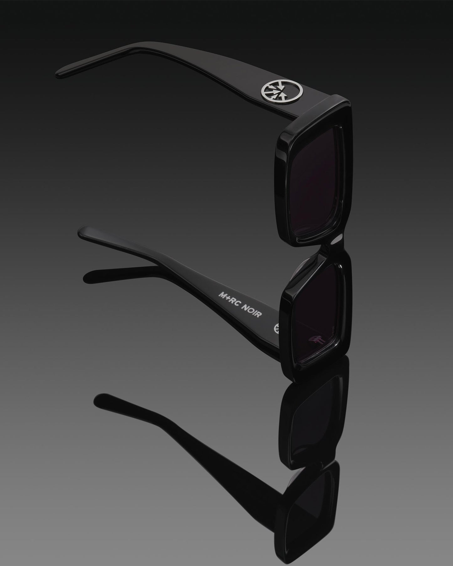 "MOB" Silver Circle Black sunglasses