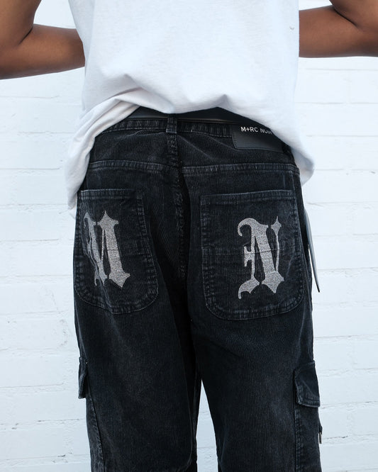 Styx Corduroy Black Cargo Pant